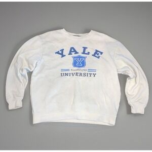 Yale University Bulldogs Ivy League Crest Logo Crewneck Sweatshirt Adult Medium